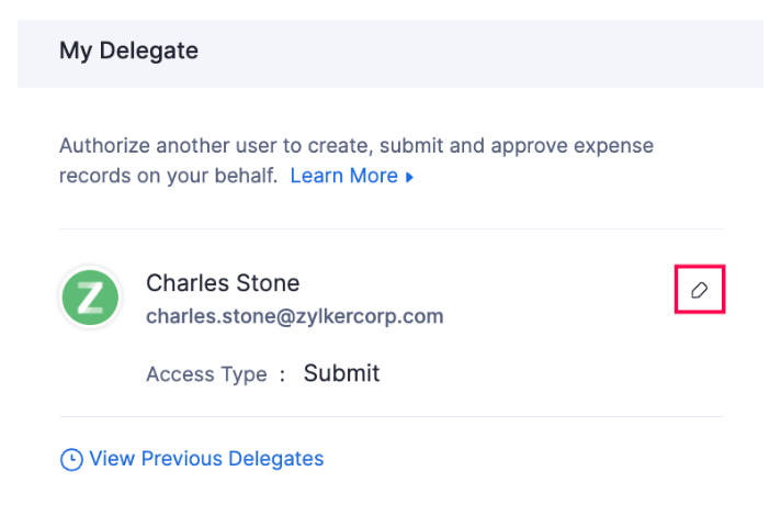 Edit Delegates