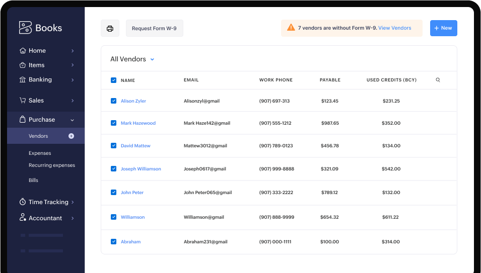 Streamlined W‑9 Management